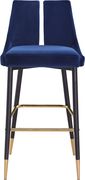 Velvet fabric contemporary chair w/ gold tip legs by Meridian additional picture 7