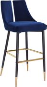 Velvet fabric contemporary chair w/ gold tip legs by Meridian additional picture 8