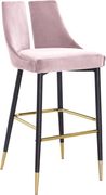 Velvet fabric contemporary chair w/ gold tip legs by Meridian additional picture 6
