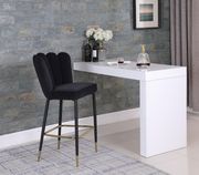 Black velvet / gold metal legs bar stool by Meridian additional picture 3