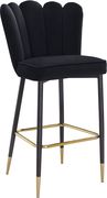 Black velvet / gold metal legs bar stool by Meridian additional picture 5