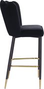 Black velvet / gold metal legs bar stool by Meridian additional picture 7