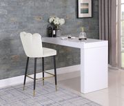 Cream velvet / gold metal legs bar stool by Meridian additional picture 2