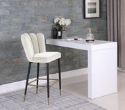 Cream velvet / gold metal legs bar stool by Meridian additional picture 3