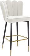 Cream velvet / gold metal legs bar stool additional photo 5 of 6