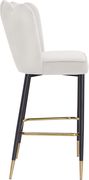Cream velvet / gold metal legs bar stool by Meridian additional picture 6