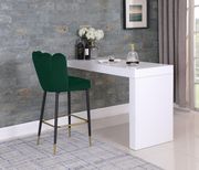 Green velvet / gold metal legs bar stool by Meridian additional picture 2