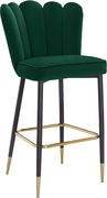 Green velvet / gold metal legs bar stool by Meridian additional picture 5