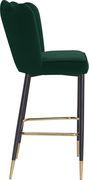 Green velvet / gold metal legs bar stool by Meridian additional picture 6