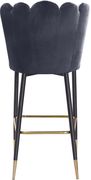Gray velvet / gold metal legs bar stool by Meridian additional picture 6