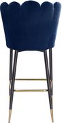 Navy velvet / gold metal legs bar stool by Meridian additional picture 5