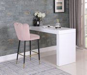 Pink velvet / gold metal legs bar stool by Meridian additional picture 2