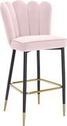 Pink velvet / gold metal legs bar stool by Meridian additional picture 5