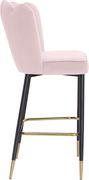 Pink velvet / gold metal legs bar stool by Meridian additional picture 7
