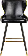 Stylish bar stool w/ golden trim and leg tips by Meridian additional picture 3