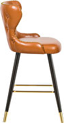Stylish bar stool w/ golden trim and leg tips by Meridian additional picture 4