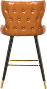 Stylish bar stool w/ golden trim and leg tips by Meridian additional picture 6