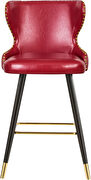 Stylish bar stool w/ golden trim and leg tips by Meridian additional picture 5