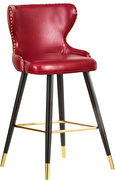 Stylish bar stool w/ golden trim and leg tips by Meridian additional picture 6