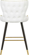 Stylish bar stool w/ golden trim and leg tips additional photo 3 of 5