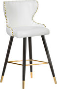 Stylish bar stool w/ golden trim and leg tips additional photo 4 of 5