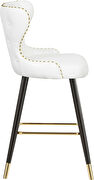 Stylish bar stool w/ golden trim and leg tips additional photo 5 of 5