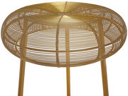 Gold wire style contemporary bar stool by Meridian additional picture 6