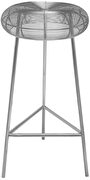 Silver wire style contemporary bar stool by Meridian additional picture 2