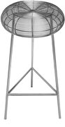 Silver wire style contemporary bar stool by Meridian additional picture 3