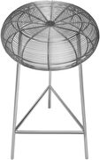 Silver wire style contemporary bar stool by Meridian additional picture 5