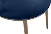 Contemporary dining chair pair in navy velvet by Meridian additional picture 5
