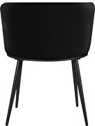 Contemporary dining chair pair in black velvet additional photo 3 of 6