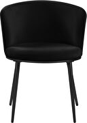 Contemporary dining chair pair in black velvet additional photo 4 of 6