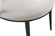 Contemporary dining chair pair in cream velvet by Meridian additional picture 7