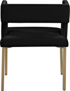 Black velvet fashionable dining chair additional photo 3 of 5