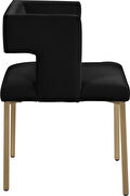Black velvet fashionable dining chair by Meridian additional picture 4