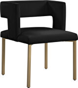 Black velvet fashionable dining chair by Meridian additional picture 5