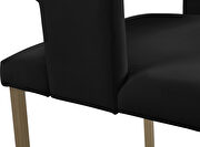 Black velvet fashionable dining chair by Meridian additional picture 6