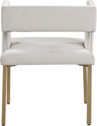 Cream velvet fashionable dining chair by Meridian additional picture 2