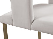 Cream velvet fashionable dining chair by Meridian additional picture 6