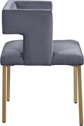 Gray velvet fashionable dining chair by Meridian additional picture 4