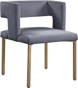 Gray velvet fashionable dining chair by Meridian additional picture 5