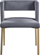 Gray velvet fashionable dining chair by Meridian additional picture 6