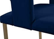 Navy velvet fashionable dining chair by Meridian additional picture 7