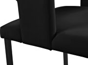 Black velvet fashionable dining chair by Meridian additional picture 2