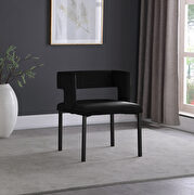 Black velvet fashionable dining chair additional photo 3 of 6