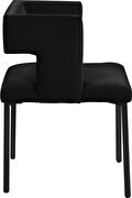 Black velvet fashionable dining chair by Meridian additional picture 5