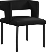 Black velvet fashionable dining chair by Meridian additional picture 6