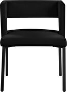 Black velvet fashionable dining chair by Meridian additional picture 7