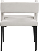 Cream velvet fashionable dining chair by Meridian additional picture 3